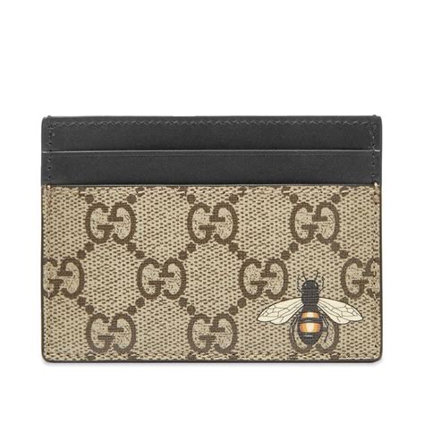 gucci gg supreme bee card case|Gucci card holders.